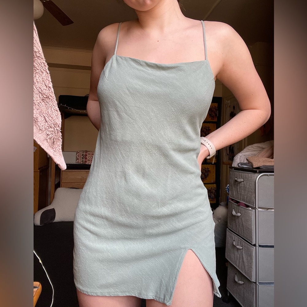 Verge girl green mini dress